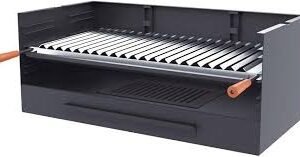 Grill Węglo-Drewniany 80 cm ze Stali Nierdzewnej